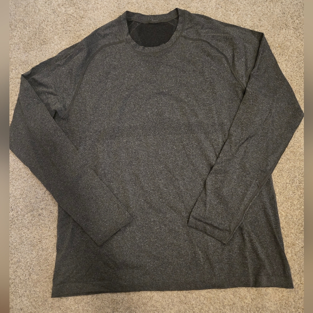Lululemon Dark Gray Long Sleeve Metal Vent Tech